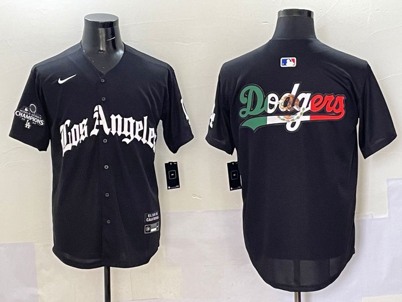 Men Los Angeles Dodgers Blank Black Five generations Joint Name 2025 Nike MLB Jersey style 53->los angeles dodgers->MLB Jersey